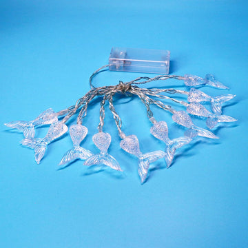 Mermaid Tail Shaped Crystal String Lights For Mermaid Theme Decoration